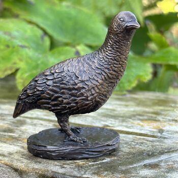 Bronze Partridge Sculpture, 8th Anniversary Gift, 3 of 9