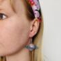 Planet Saturn Glitter Dangle Earrings / Handmade Stargazing Gift For Science Lovers, thumbnail 5 of 5