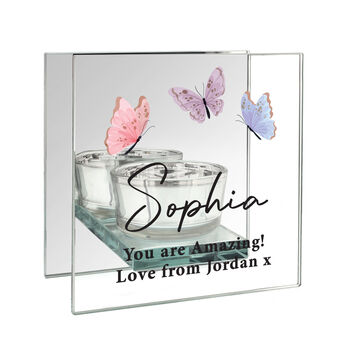 Personalised Butterfly Tealight Holder For Mum Or Nana, 4 of 5