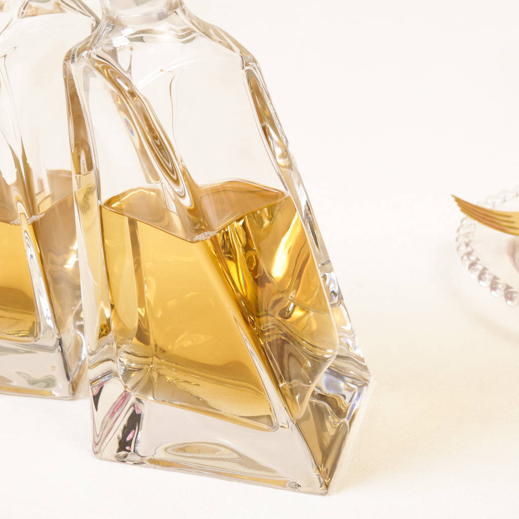 Set Of Two Luxury His And Hers Kissing Decanters By Dibor ...