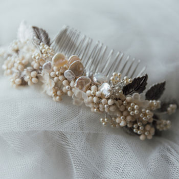 Tiffany Keishi Pearl Silver Bridal Comb, 4 of 4