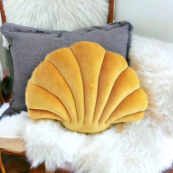 Soft Velvet Shell Shape Cushions, 10 of 11