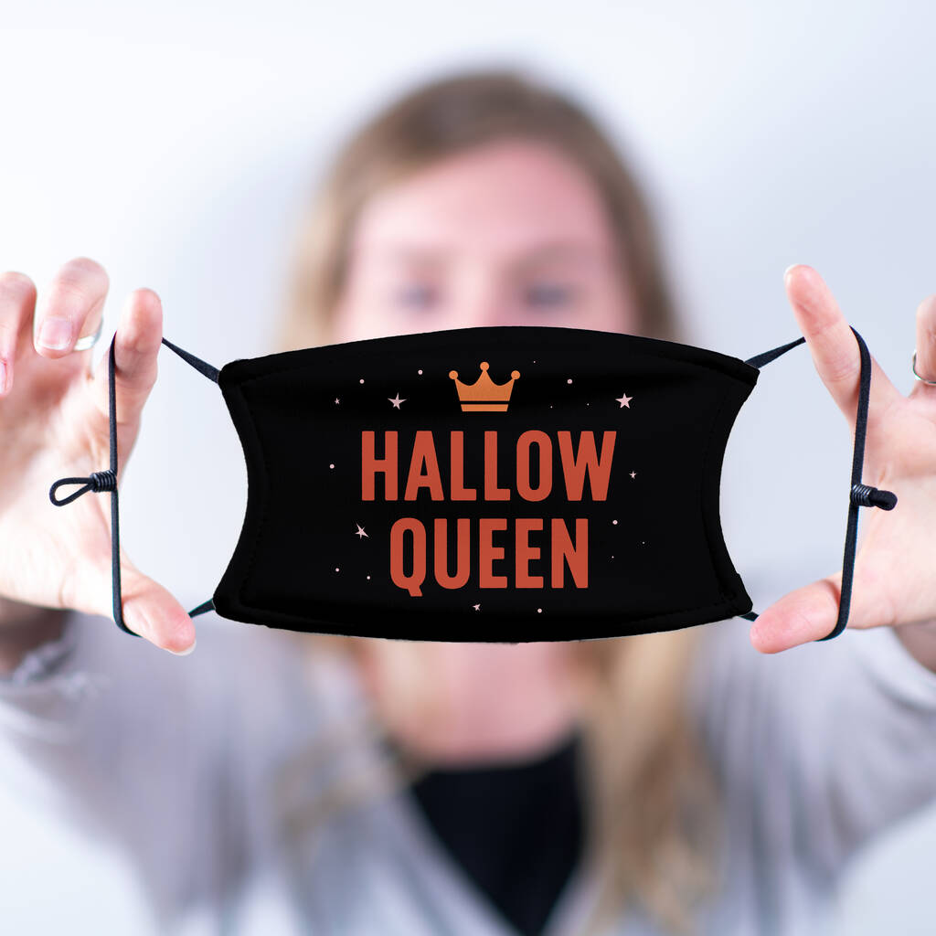 'Hallow Queen' Halloween Face Mask With Filters, 1 of 2