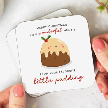 Personalised Christmas Mug 'Auntie From Little Pudding', 4 of 5