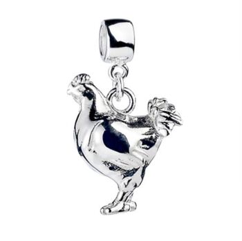 Chicken Sterling Silver Jewellery Charm, 2 of 7