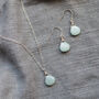 Amazonite Recycled Sterling Silver Earrings, thumbnail 7 of 8