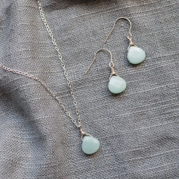 Amazonite Recycled Sterling Silver Earrings, 7 of 8