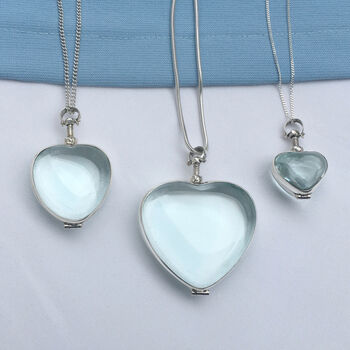 Personalised Sterling Silver Heart Locket Necklace, 7 of 11