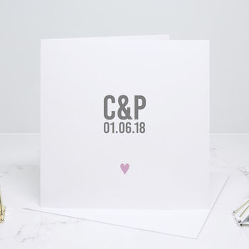 Bold Special Date Personalised Wedding Card, 2 of 4