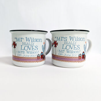 Personalised 'Mr' And 'Mrs' Love Mugs, 5 of 12