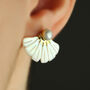 Statement Pearl Shell Stud Earring, thumbnail 2 of 3