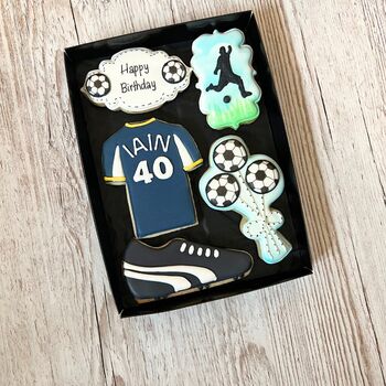 Personalised Football Fan Biscuit Gift, 9 of 12