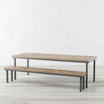 Medway H Industrial Style Canteen Table, 3 of 4