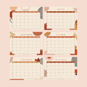 2025 Desk Calendar | Abstract Boho, 3 of 5