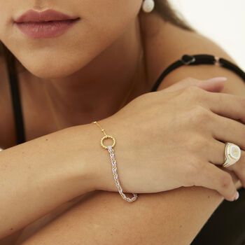 Handmade Rope Braided Silver Beaded Chain Bracelet, 9 of 12