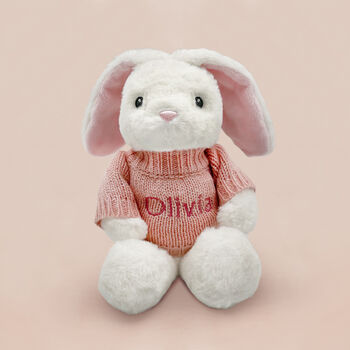 Personalised Baby Bunny With Jumper, 2 of 6