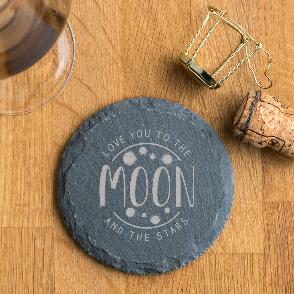 Slate 'To The Moon And The Stars' Coaster, 1 of 3
