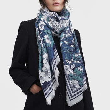 Solara Tales Teal Scarf, 3 of 5