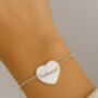Personalised Heart Charm Bracelet, Sterling Silver 925, Wedding Gift, Baby Gift, Bridesmaid, Friend, thumbnail 5 of 6