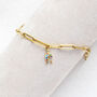 Paperclip Chain Bracelet With Rainbow Initial Charm, thumbnail 11 of 11