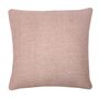 Misty Pink Double Faced Recycled Wool Square Cushion, thumbnail 2 of 6