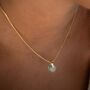 Sterling Silver Turquoise Spinning Disc Necklace, thumbnail 2 of 11