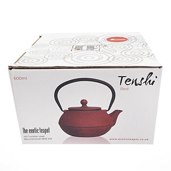 Red Tenshi Cast Iron Teapot 600ml, 5 of 5