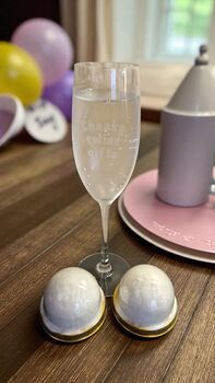 Personalised Champagne Flute Glass – Engraved Gift, 9 of 9
