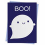 'Boo' Happy Ghost Halloween Card, thumbnail 4 of 4