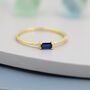 Sapphire Blue Baguette Cz Ring In Sterling Silver, thumbnail 2 of 11