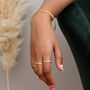Sterling Silver Or 18ct Gold Plated Flat Bangle, thumbnail 3 of 4