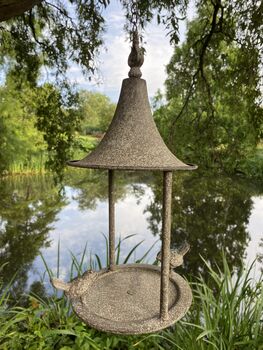 Hanging Bird Feeder In Aged Finish, 2 of 7