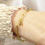 Paperclip Chain Bracelet With Rainbow Initial Charm, thumbnail 3 of 11