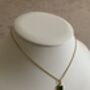 18 K Gold Plated Baguette Emerald Necklace, thumbnail 5 of 7