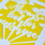 Unframed Paper Cut 'Always Look For Sunshine' Print, thumbnail 2 of 4