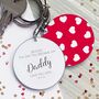 The Day You Became My Daddy Personalised Keyring, thumbnail 1 of 2