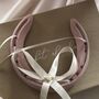 Personalised Pearlised Pink Lucky Wedding Horseshoe, thumbnail 3 of 5