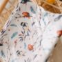 Muslin Square Baby Burp Cloth Newborn Gift Robin Birds, thumbnail 2 of 9