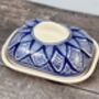 Blue And White Patterned Butter Dish, thumbnail 1 of 3