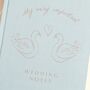 Swan Wedding Fabric Notebook In Blue, thumbnail 2 of 4