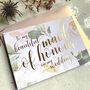 Rose Gold Foil To My Bridesmaid Card |Peonies, thumbnail 3 of 5