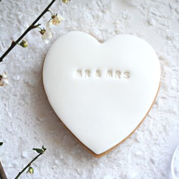 White Heart Wedding Favour Biscuits X 100, 3 of 3