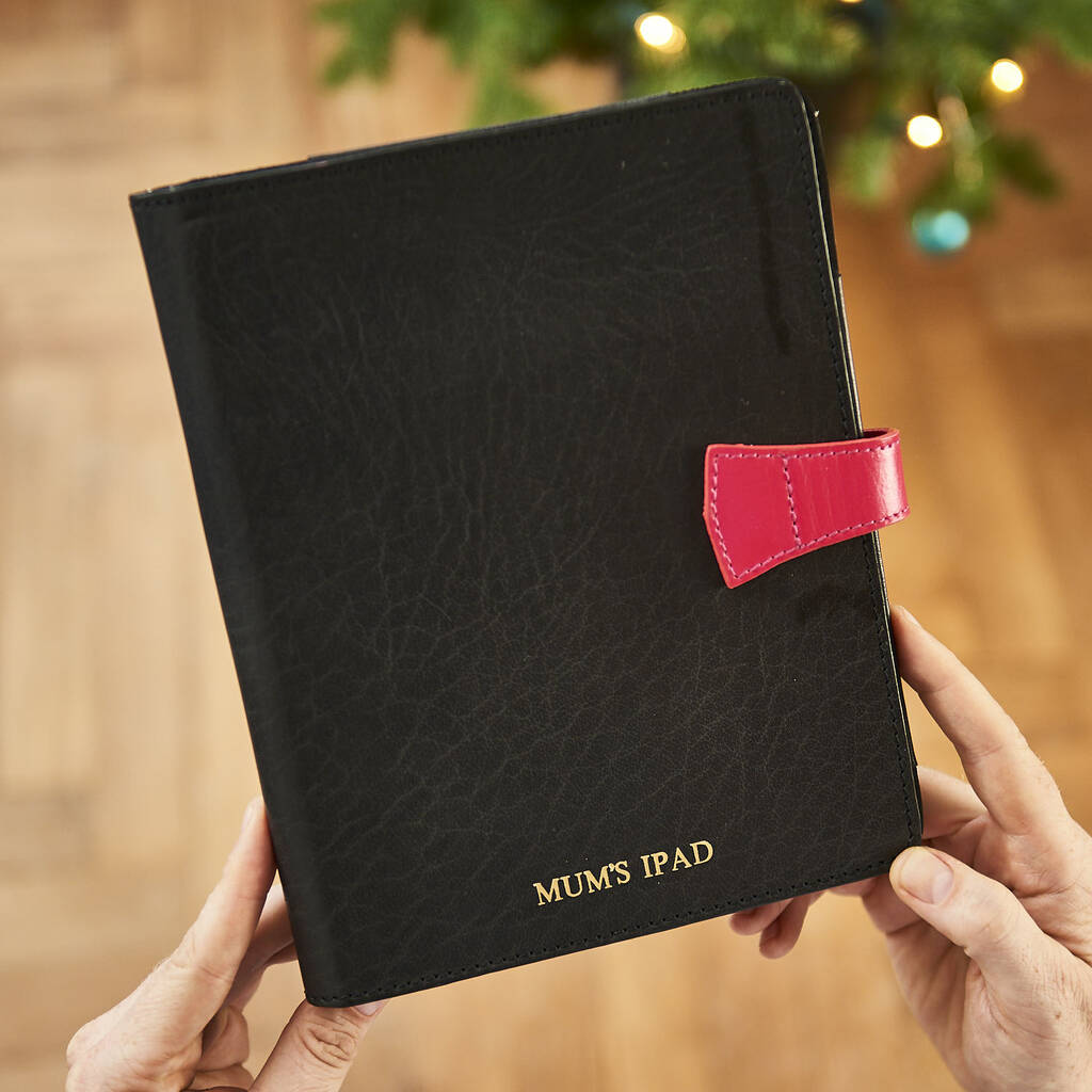 Personalised Leather iPad Cover By Vida Vida