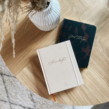 Luxury Notebook / Journal Sand Cotton Cloth, 8 of 9