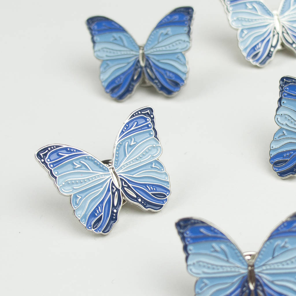 butterfly pin. choice of five colours by darwin designs