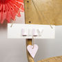 Personalised Name Sign Door Plaque With Pink Heart, thumbnail 1 of 3