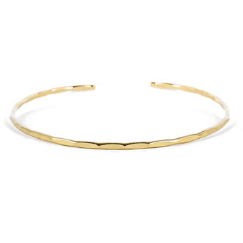 Thin Hammered Cuff In 14k Gold Filled, 7 of 7