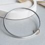 The Crown Halo Bangle Silver Bangle With Beaded Hoop, thumbnail 1 of 3