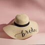 Bride Wide Brim Straw Sun Hat, thumbnail 3 of 5