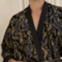 Men's Navy And Gold Batik Kimono Robe, thumbnail 8 of 8